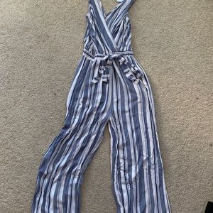 Blue strip jumpsuit